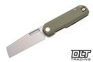 Vero Engineering Avid 2 - OD Green G-10 - Stonewash S45VN Blade