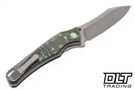 Hawk Knives Talon M390 - Titanium Handle - Jungle Wear FatCarbon Overlay
