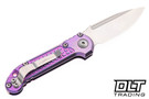 Microtech 1135-10FRMS5 LUDT - Purple Haze Frag Titanium - Purple Accents - Stonewash Blade - Marfione Select