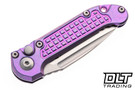 Microtech 1135-10FRMS5 LUDT - Purple Haze Frag Titanium - Purple Accents - Stonewash Blade - Marfione Select