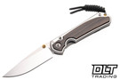 Chris Reeve Small Sebenza 31 - Polished Blade & Titanium - Macassar Ebony Inlay - #29
