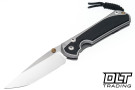Chris Reeve Large Sebenza 31 - Polished Titanium & Blade - Bog Oak Inlay - #45