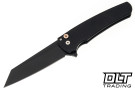 Pro-Tech Malibu - Black Dragon Scale Aluminum - DLC MagnaCut Reverse Tanto Blade - Mosaic Pin Button