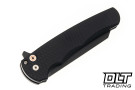 Pro-Tech Malibu - Black Dragon Scale Aluminum - DLC MagnaCut Reverse Tanto Blade - Mosaic Pin Button