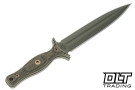 RMJ Tactical Kilroy - Dirty Olive G-10 - OD Green M390 Blade