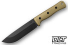 Reiff F6 Gen 2 - OD Green G-10 - Saber Black DLC 3V Blade - Black Kydex