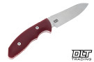 Hinderer Flashpoint Sheepsfoot MagnaCut - Stonewashed Blade - Red G-10 - Back