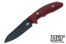 Hinderer Flashpoint Sheepsfoot MagnaCut - Battle Black DLC Blade - Red G-10