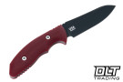 Hinderer Flashpoint Sheepsfoot MagnaCut - Battle Black DLC Blade - Red G-10 - Back