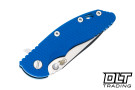Hinderer 3.25" XM-18 S45VN Spearpoint - Blue Anodized Titanium - Stonewashed Blade - Blue G-10