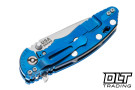 Hinderer 3.25" XM-18 S45VN Spearpoint - Blue Anodized Titanium - Stonewashed Blade - Blue G-10