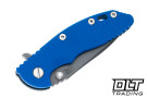 Hinderer 3.25" XM-18 S45VN Spearpoint - Battle Blue Anodized Titanium - Working Finish Blade - Blue G-10