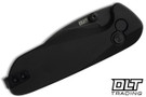 KNAFS O.C.T. Pocket Knife - Black Aluminum - Black PVD 14C28N Blade
