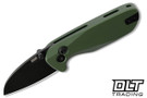KNAFS O.C.T. Pocket Knife - Green Aluminum - Black PVD 14C28N Blade
