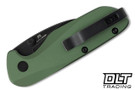 KNAFS O.C.T. Pocket Knife - Green Aluminum - Black PVD 14C28N Blade