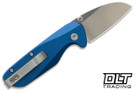 KNAFS O.C.T. Pocket Knife - Blue Aluminum - Satin 14C28N Blade