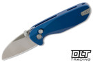 KNAFS O.C.T. Pocket Knife - Blue Aluminum - Satin 14C28N Blade