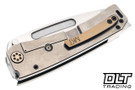 Medford Marauder Tanto - Tumbled MagnaCut - Warthog Star-N-Bars Rivets - Black & Bronze Hardware & Clip