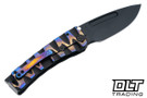 Medford Marauder Drop Point - DLC MagnaCut - Black with PenFlm Lazy River Sculpting - Black Hardware - Black PenFlm Clip #2