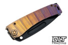 Medford Marauder Drop Point - DLC MagnaCut - Bronze Violet Fade Armadillo Sculpting - Bronze Hardware - Brz-Vio Clip