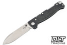 Boker Atlas Drop Point TS - Black Stonewash Stainless Steel Handle - D2 Satin Blade