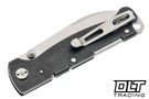 Boker Atlas Drop Point TS - Black Stonewash Stainless Steel Handle - D2 Satin Blade