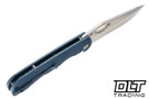 McNees Dixon MagnaCut - Atomic Blue Diamond Titanium - Satin Hardware - Satin Stonewash Blade
