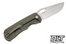 McNees Dixon MagnaCut - Atomic Green Bronze Diamond Titanium - Satin Hardware - Satin Stonewash Blade