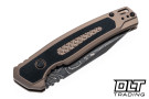 Kershaw Auto Launch 21 7106DAM - Damascus Blade - Flat Dark Earth Aluminum - Black G-10 Inlay