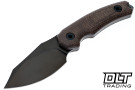 Kunwu Stiffy D - Brown Micarta - DLC Vanadis 4 Blade - Kydex Sheath