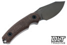Kunwu Stiffy D - Brown Micarta - DLC Vanadis 4 Blade - Kydex Sheath
