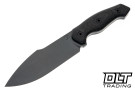 Kunwu Stiffy G - Black Micarta - Teflon Coated Assab 88 Blade - Kydex Sheath