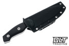 Kunwu Stiffy G - Black Micarta - Satin Assab 88 Blade - Kydex Sheath