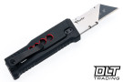 Reate EXO-U Utility Blade - Speed Holes - Black Anodized Aluminum - Red Holes