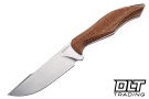 Koenig Helo - Patterned Tan Canvas Micarta - Brightwashed MagnaCut Blade