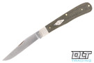 Case Barehead Trapper - Single Blade - Green Canvas Micarta - 10870 (Insider)