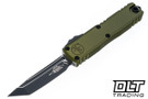 Microtech 12334-1OD UTX-85 Gen IV T/E - OD Green Handle - Black Blade