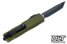 Microtech 12334-1OD UTX-85 Gen IV T/E - OD Green Handle - Black Blade