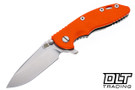 Hinderer 3.25" XM-18 S45VN Spearpoint - Stonewashed Titanium & Blade - Orange G-10