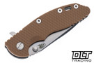 Hinderer 3.25" XM-18 S45VN Spearpoint - Working Finish Titanium - Stonewashed Blade - Coyote G-10