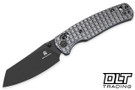 Bestechman Cicada's Wing B-Lock - Gray PVD Frag Stainless Steel - Black PVD Blade