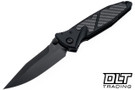 Microtech 160-1DLCTCFISS SOCOM Elite - Black Handle - Black Blade - Carbon Fiber Inlay - Signature Series