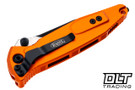 Microtech 160-1OR SOCOM Elite - Orange Handle - Black Blade - Inlay