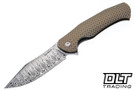Herman Mantis - Dragon Scale Bronze Titanium - Half Dress - Mirror Polished Damasteel Blade #0435