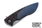 Herman Sting - Blue Titanium - Fat Carbon Inlay - Stonewash MagnaCut Blade #0836