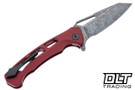 Dead Reckon Ridgeback Integral Vertebrae - Dark Stonewashed MagnaCut - Reverse Tanto - Red Aluminum
