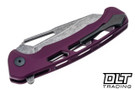 Dead Reckon Ridgeback Integral Vertebrae - Dark Stonewashed MagnaCut - Reverse Tanto - Purple Aluminum