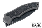 Griffin Scout F3 - Dark Stonewashed Titanium - Marble Caron Fiber Frag Inlay - Heavy Black MagnaCut Blade