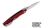 Three Rivers Manufacturing Neutron 2 MagnaCut - Framelock - Flat Ruby Red G-10