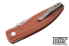 Three Rivers Manufacturing Atom 20CV - 3D Contoured - Autumn Orange Micarta